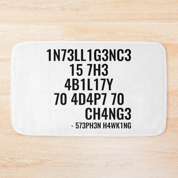Item preview, intelligence is the ability to adapt to change 1 black designed and sold by camposdd666.