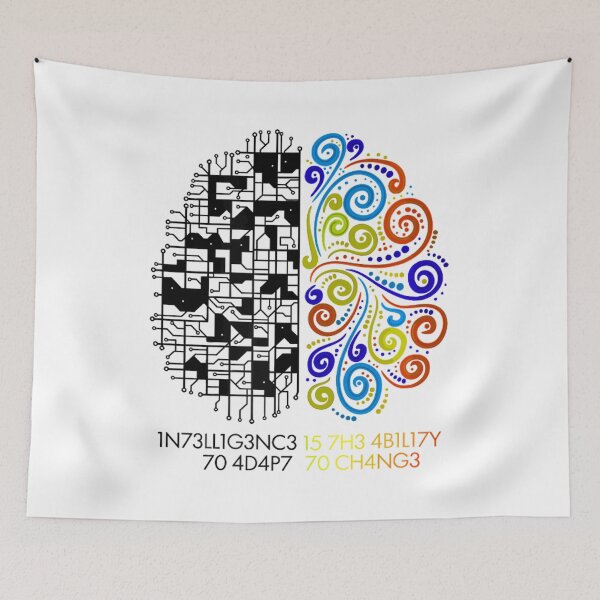 Item preview, intelligence is the ability to adapt to change black designed and sold by camposdd666.
