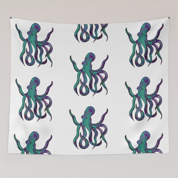 Item preview, Cosmic Nebula Purple Octopus  designed and sold by iconicus-design.