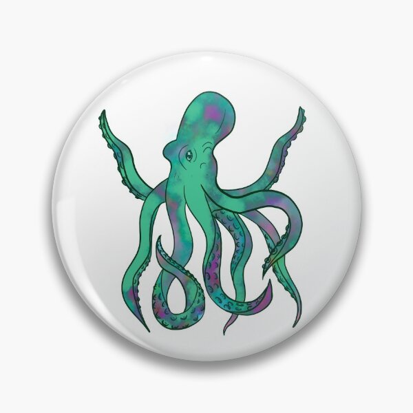 Item preview, Cosmic Nebula Green Octopus  designed and sold by iconicus-design.