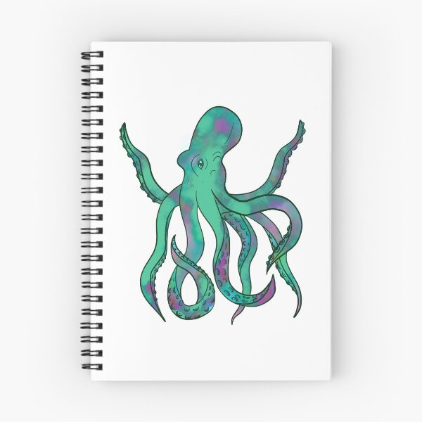 Item preview, Cosmic Nebula Green Octopus  designed and sold by iconicus-design.