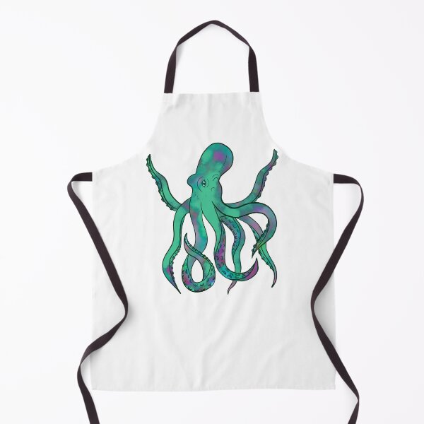 Item preview, Cosmic Nebula Green Octopus designed and sold by iconicus-design.