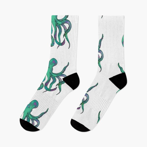 Item preview, Cosmic Nebula Green Octopus  designed and sold by iconicus-design.