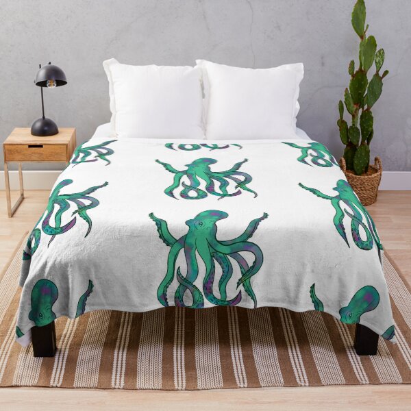 Item preview, Cosmic Nebula Green Octopus  designed and sold by iconicus-design.