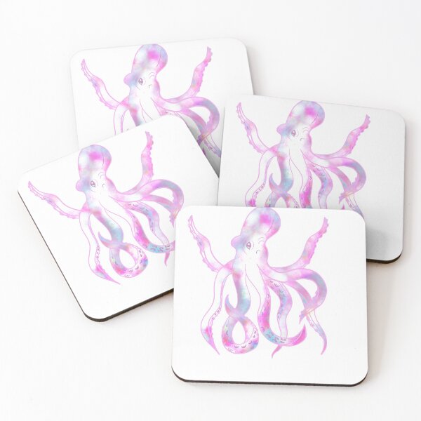 Item preview, Cosmic Nebula Pink Octopus  designed and sold by iconicus-design.
