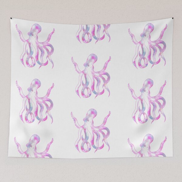 Item preview, Cosmic Nebula Pink Octopus  designed and sold by iconicus-design.