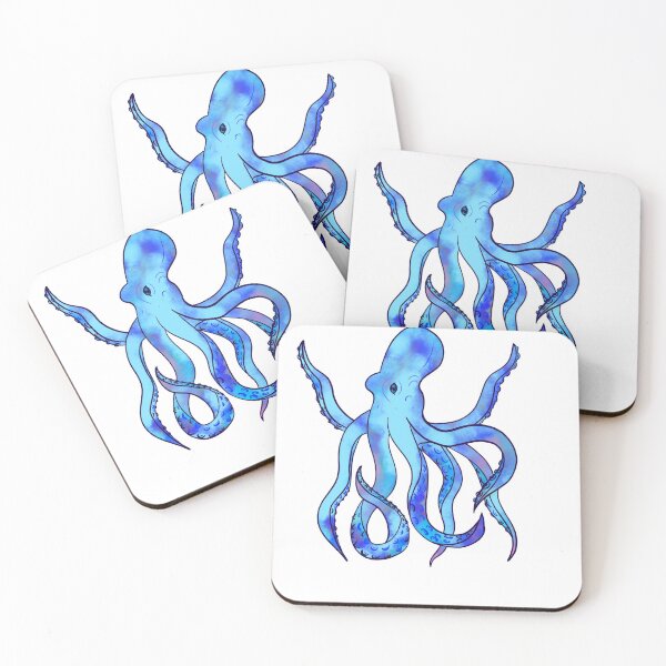 Item preview, Cosmic Nebula Blue Octopus  designed and sold by iconicus-design.