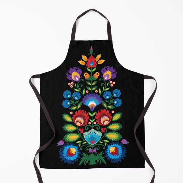 Item preview, Folklore from Lowicz  - wycinanki [black background] designed and sold by FK-UK.