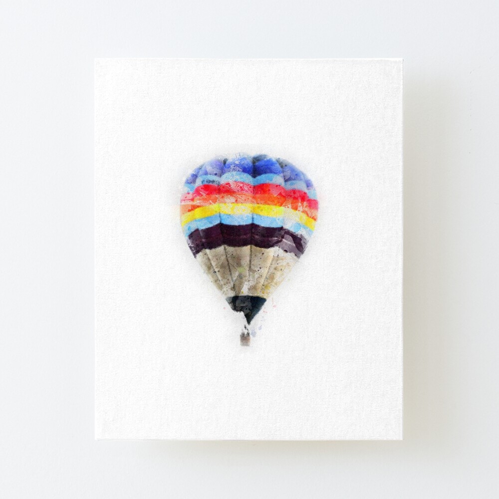 Page De Garde Cahier De Vie Montgolfière Impression rigide for Sale avec l'œuvre « Peinture arc-en-ciel rouge et  noir mignon ballon à air chaud » de l'artiste anutash2020 | Redbubble