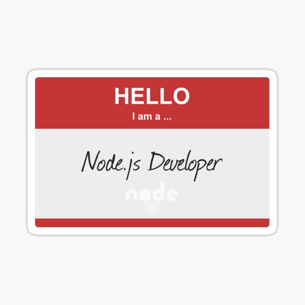 Hello I'm a Node.js Developer Sticker