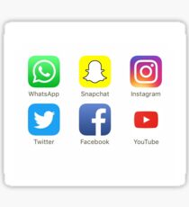 Social media icons Sticker