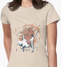 Camiseta entallada para mujer castillo en movimiento del aullido