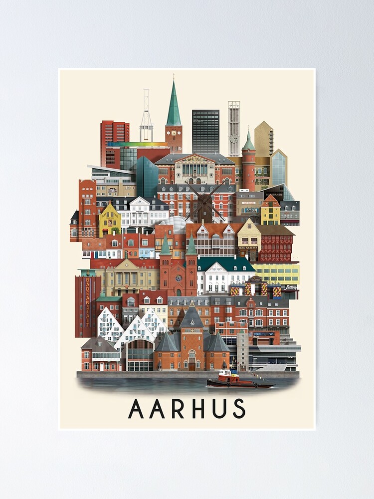 Vintage Collage Aarhus" Poster for Sale by Redbubble