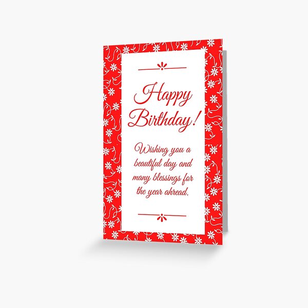 Happy Birthday card, Aesthetic floral card. I'm grateful to have you in my  life. Birthday card for friend or loved one Greeting Card for Sale by  orbantimea58