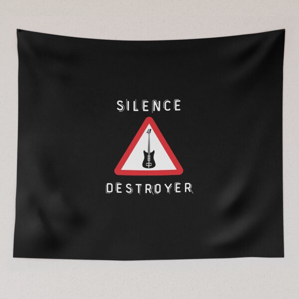 Item preview, Silence destroyer - funny electric guitar player shirt designed and sold by Theleochick.