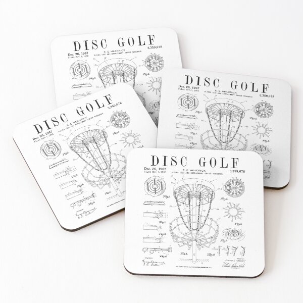 Artikelvorschau, Disc Golf Frolf Frisbee Korb Vintage Patent Zeichnung Druck entworfen und verkauft von GrandeDuc.