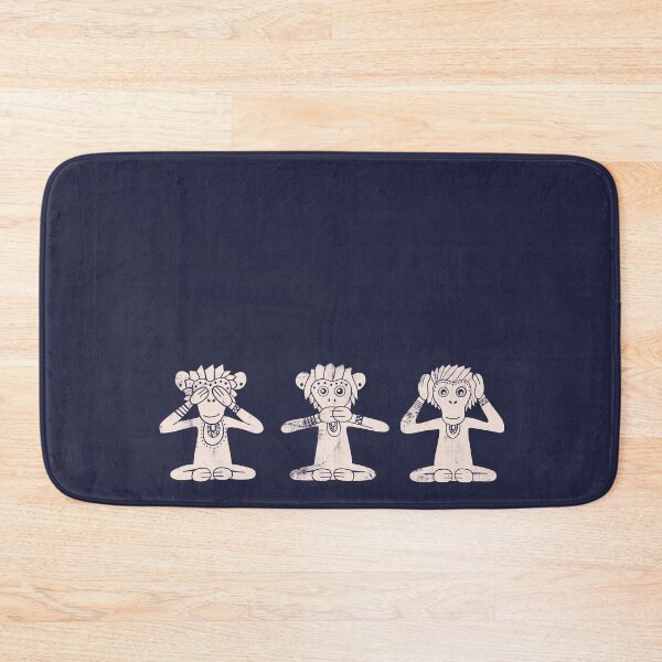 Item preview, Three Wise Monkeys | Navy Background  designed and sold by CarolFreire.