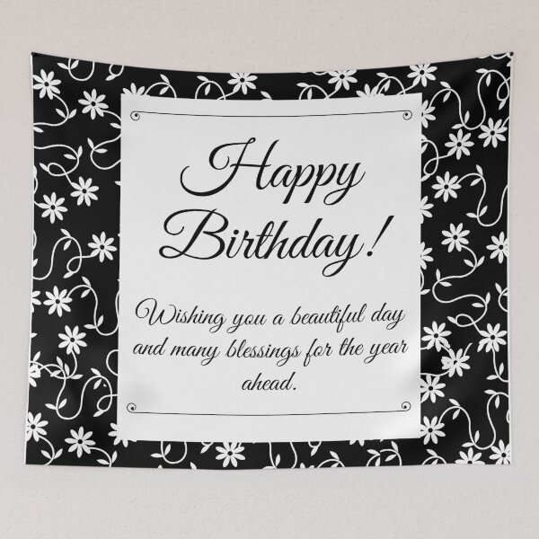 Item preview, Floral Elegant Happy Birthday  designed and sold by MariesDesigns11.