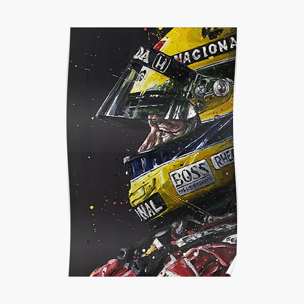 Illustration Ayrton Senna Art Poster