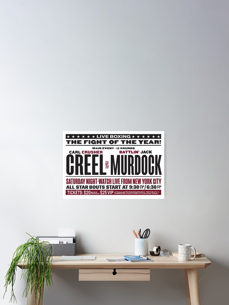 Thumbnail 2 of 3, Poster, Creel vs Murdock designed and sold by macstrat.