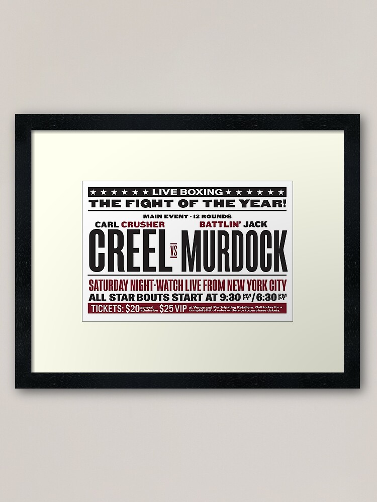 Thumbnail 1 of 7, Framed Art Print, Creel vs Murdock designed and sold by macstrat.