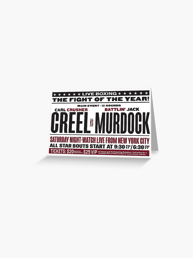 Thumbnail 1 of 2, Greeting Card, Creel vs Murdock designed and sold by macstrat.