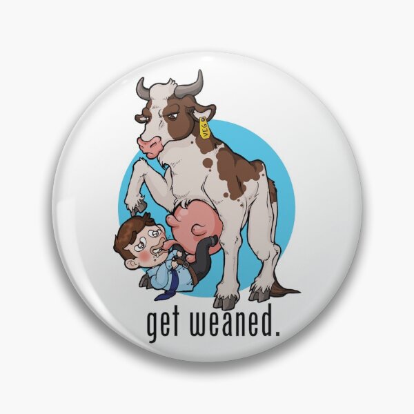 Item preview, Get Weaned - Vegan Card / Pin designed and sold by divinetofu.