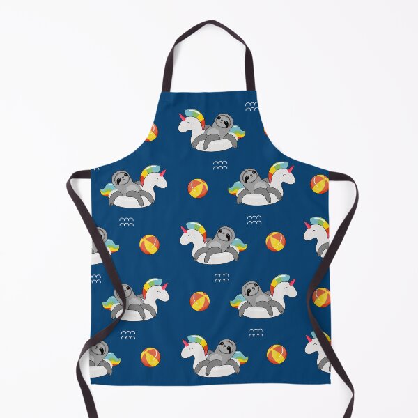 Item preview, Unicorn floatie with sloth and beach ball swimming in the waves in the water designed and sold by TrueType.
