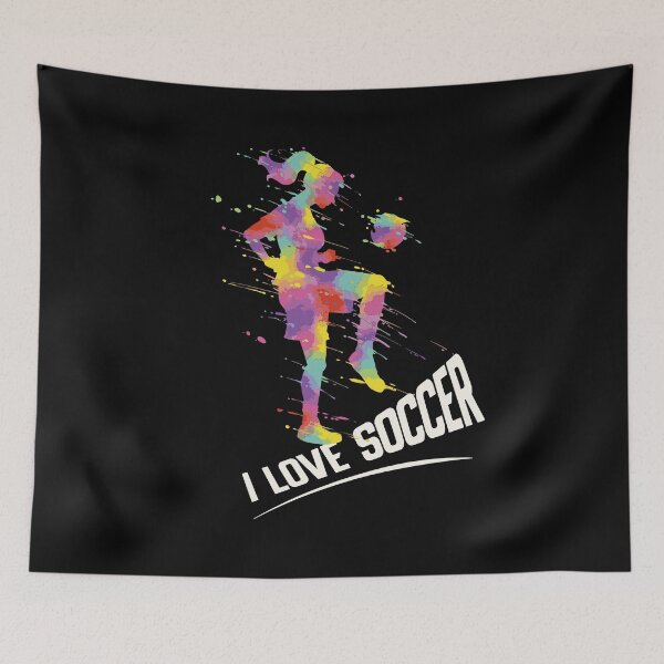 Item preview, I love soccer | soccer girl design designed and sold by FalkDania.