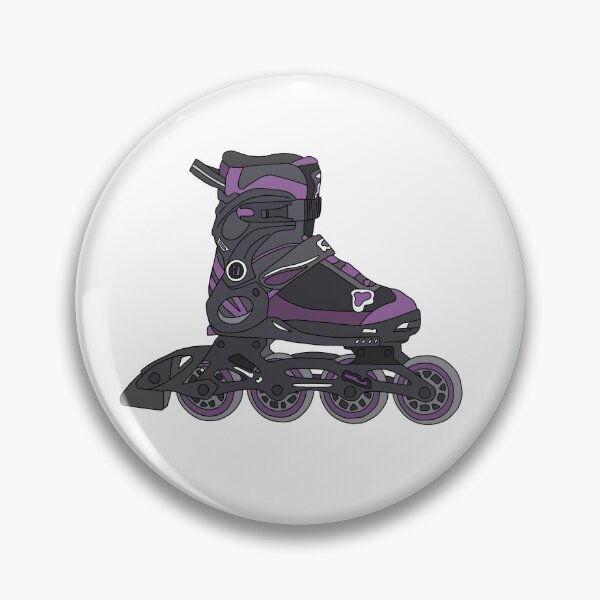 Artikelvorschau, Schwarzer und lila Inline-Skate entworfen und verkauft von emilyvannooij.