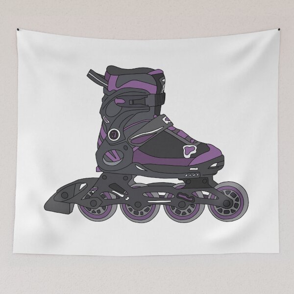 Item preview, Black and purple inline skate designed and sold by emilyvannooij.