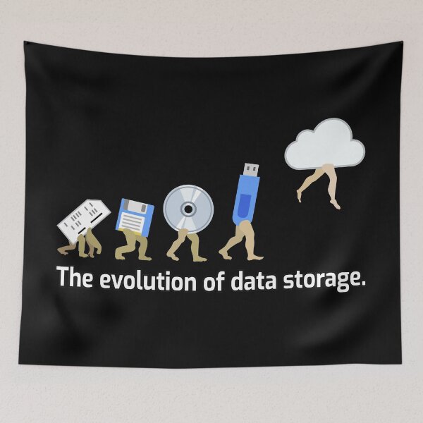 Item preview, Evolution of data storage, computer science humor designed and sold by TalesOfScience.