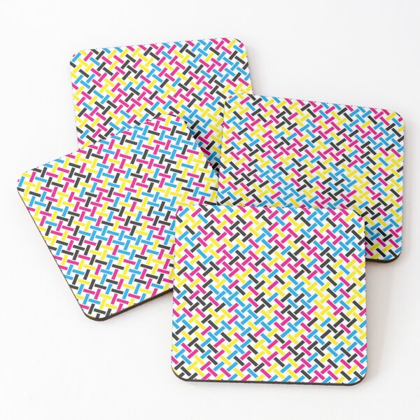Item preview, CMYK Colour Weave Pattern (White) designed and sold by John Uttley.