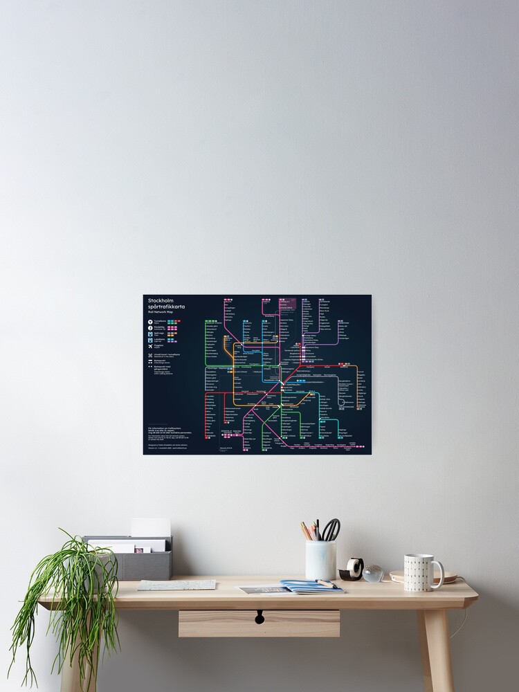 Thumbnail 2 of 3, Poster, New Stockholm Rail Network Map designed and sold by omelekhinpasha.