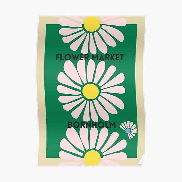 Flower Market Bornholm Poster