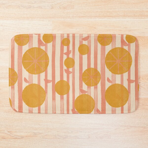 Item preview, Retro 60-70's fabric - orange, cream, mustard colours designed and sold by domdjs4239.