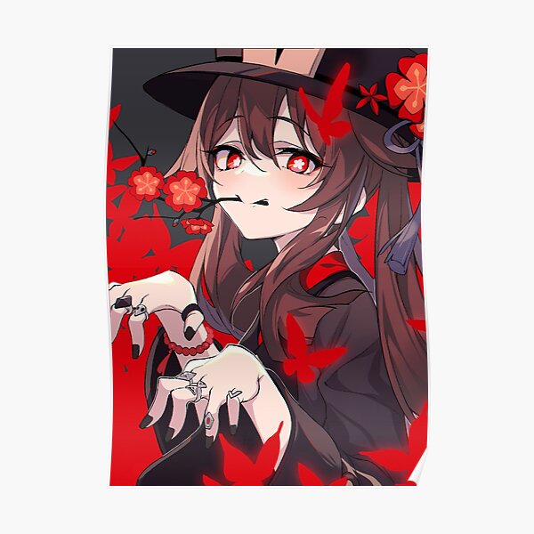 Hu Tao Genshin Impact neuer Pyro Charakter 2 Poster