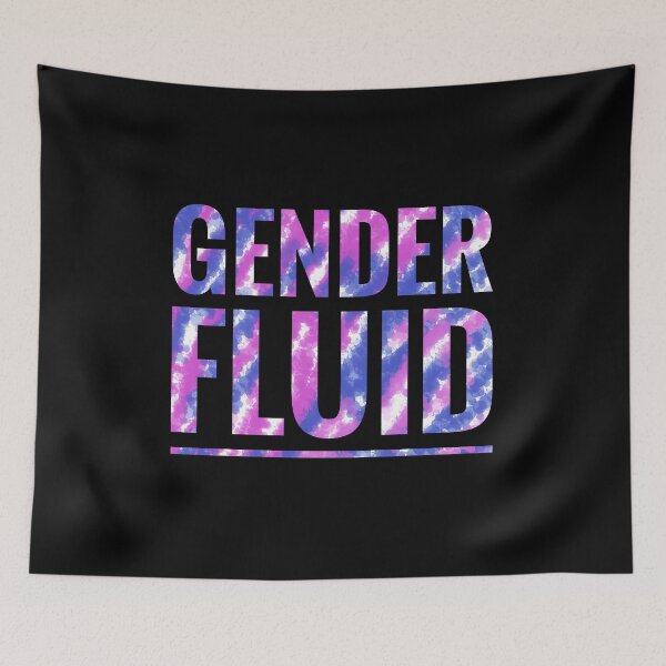 Item preview, Gender fluid- written over white surface with white, pink and blue color designed and sold by FCEalin.