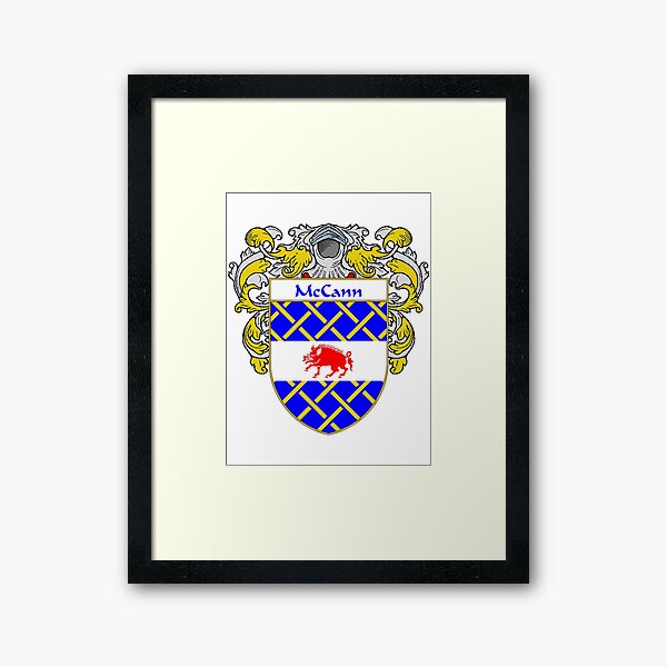 Vista previa del artículo con la obra «Escudo de armas de McCann / cresta de la familia», diseñado y vendido por IrishArms.