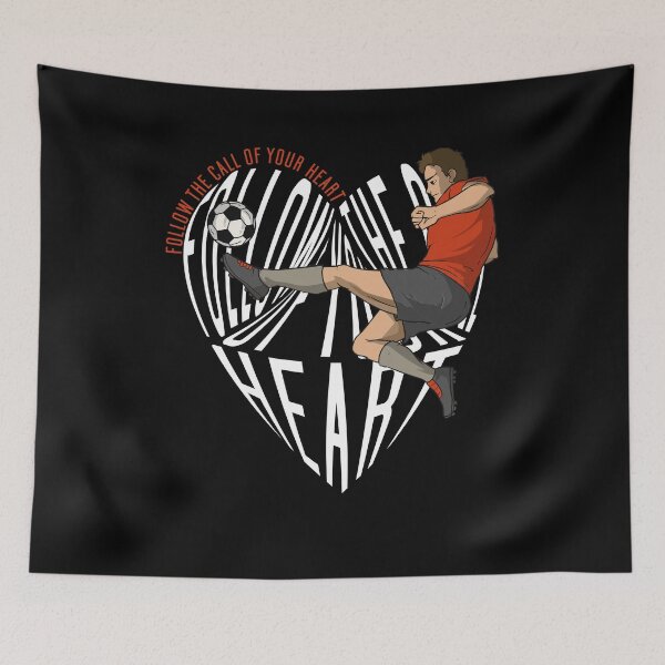 Item preview, Follow the call of your heart soccer player design designed and sold by FalkDania.
