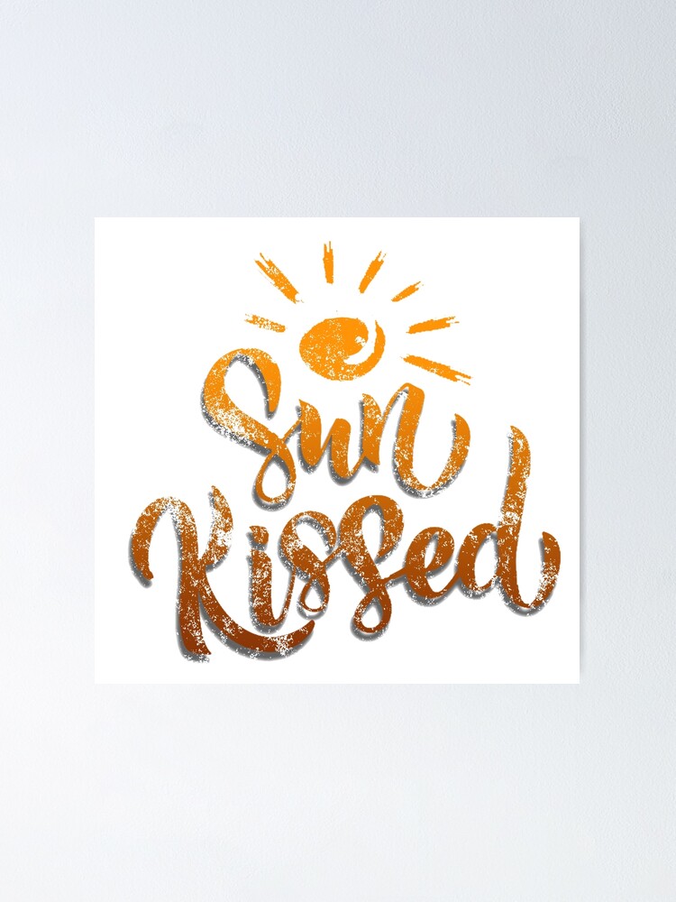 Sun Kissed Naturist Nudist Lifestyle Slogan Design Poster For Sale By Naturistgifts Redbubble