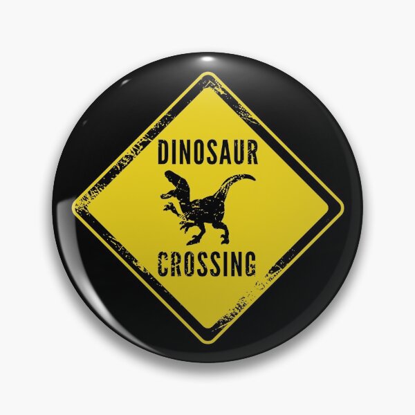 Artikelvorschau, Achtung Dino Crossing Velociraptor Kinder Dinosaurier Tag Grunge entworfen und verkauft von WPahat.