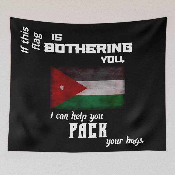 Item preview, Jordanian flag - pack your bags designed and sold by 2Girls1Shirt.