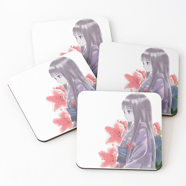 Item preview, Girl in Kimono, Low key Anime, Japanese floral aesthetics designed and sold by Koalaslifestyle.