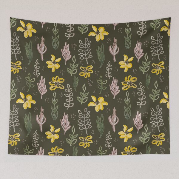 Item preview, Doodle whimsical garden pattren (2) designed and sold by EarthyPlanty.