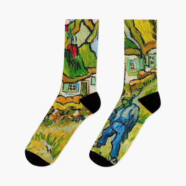 Artikelvorschau, VAN GOGH Häuser - Van Gogh Beste Originalfigur Gemälde 1890 HD 4K entworfen und verkauft von Go Logo Designs.