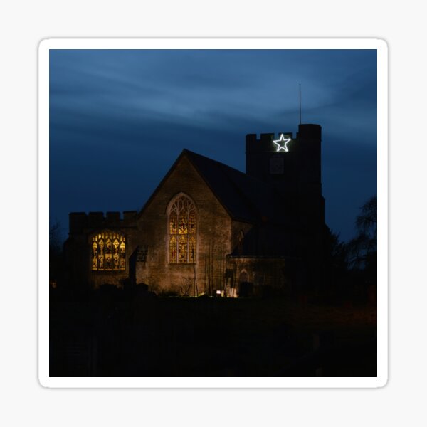 St Peter and St Paul Church at Night Sticker