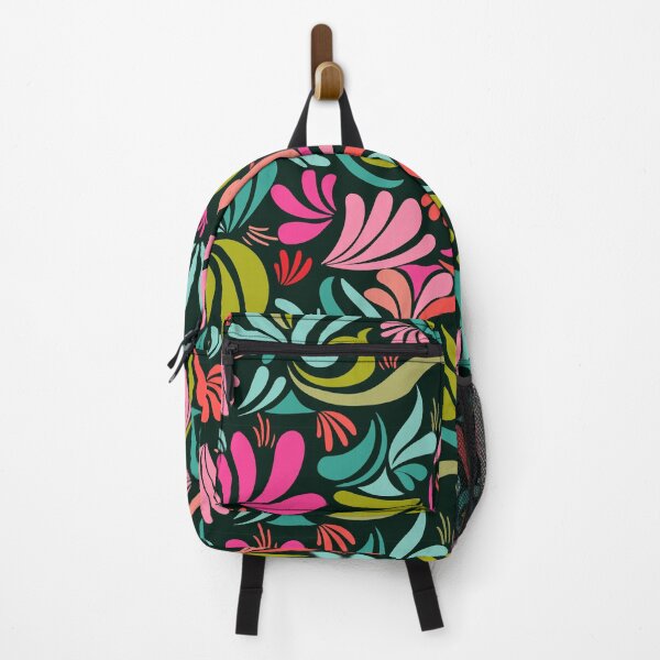 Item preview, Fun colorful abstract doodle pattern black background designed and sold by SweetCoolVibes.