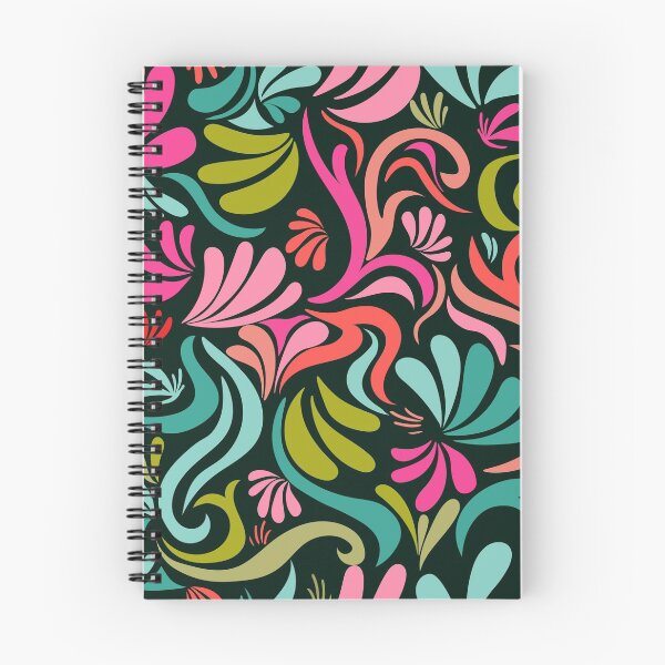 Item preview, Fun colorful abstract doodle pattern black background designed and sold by SweetCoolVibes.