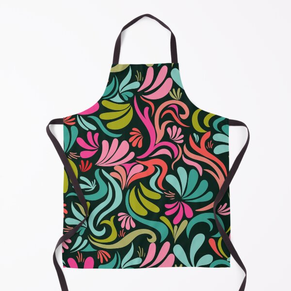 Item preview, Fun colorful abstract doodle pattern black background designed and sold by SweetCoolVibes.